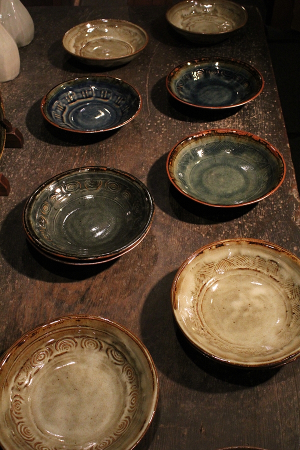 森山窯 森山雅夫 押紋8寸鉢 民芸 民藝 森山窯 森山雅夫